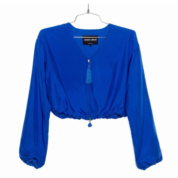 Giorgio Armani Blue Washed Silk Set – SS23 Collection - Size IT 38 / US 2 / XS - Picture 3 of 14